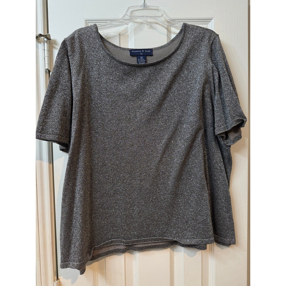 Preston & York plus size silver pull over top size 3X NWOT